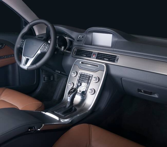 Dark luxury car Interior